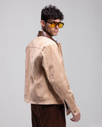 JACKET SUEDE IN BIEGE