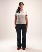 Ringer T-Shirt With Red Rib