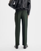 RELAXED TAILORED WITH PLEAT IN DARK OLIVE