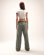 CropTop With Navy Rib