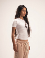 Printed Top in white