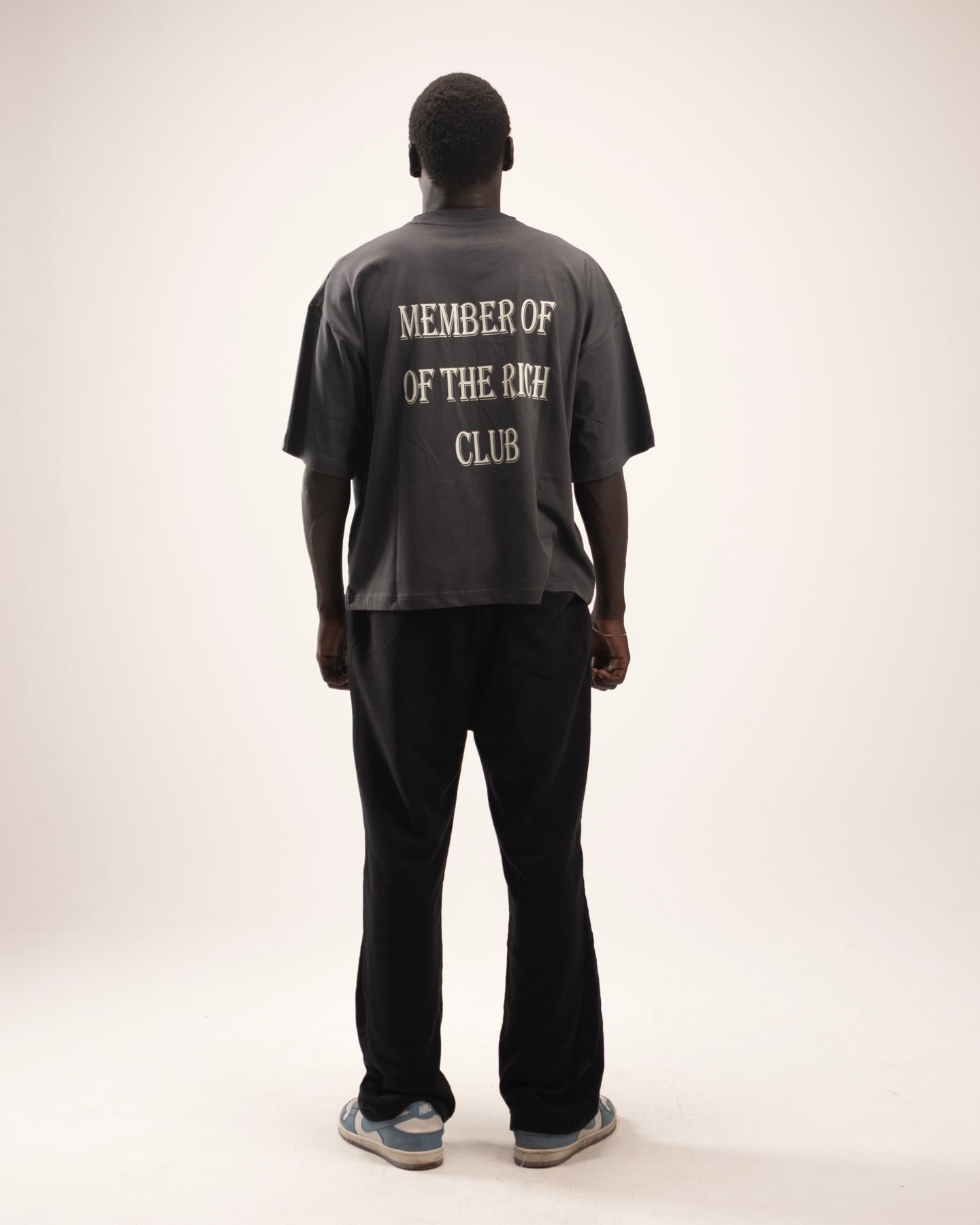 Printed Boxy fit T-Shirt in Gray