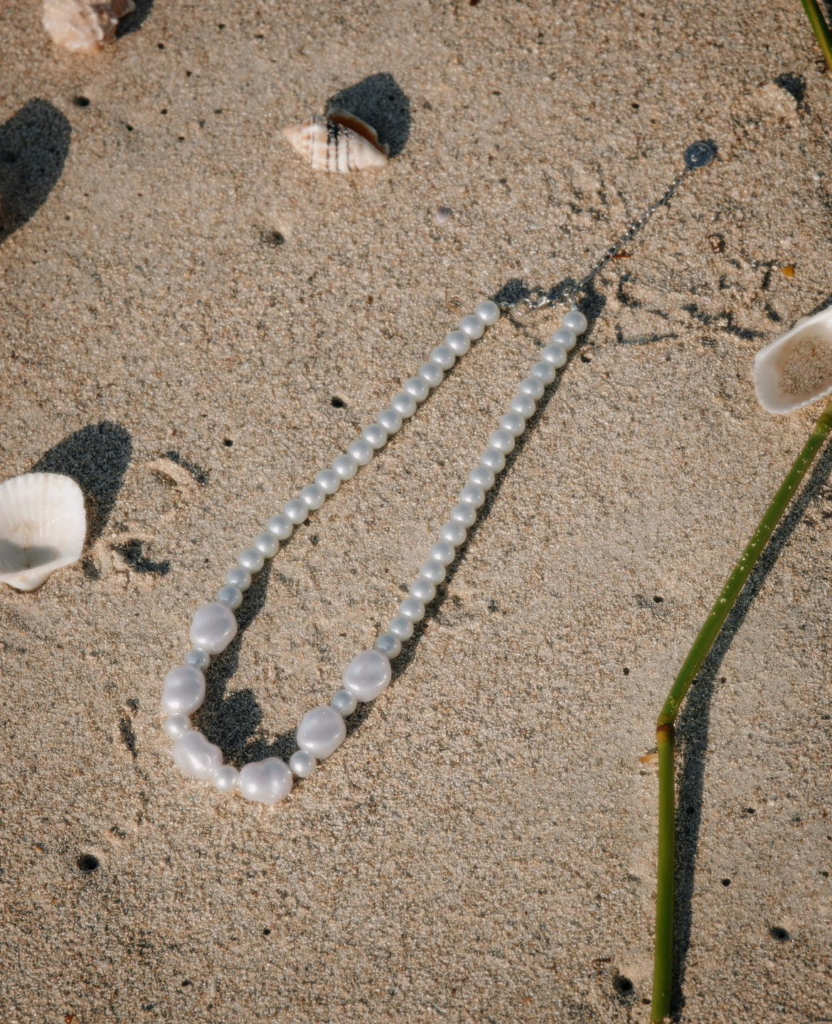 Bead White Necklace