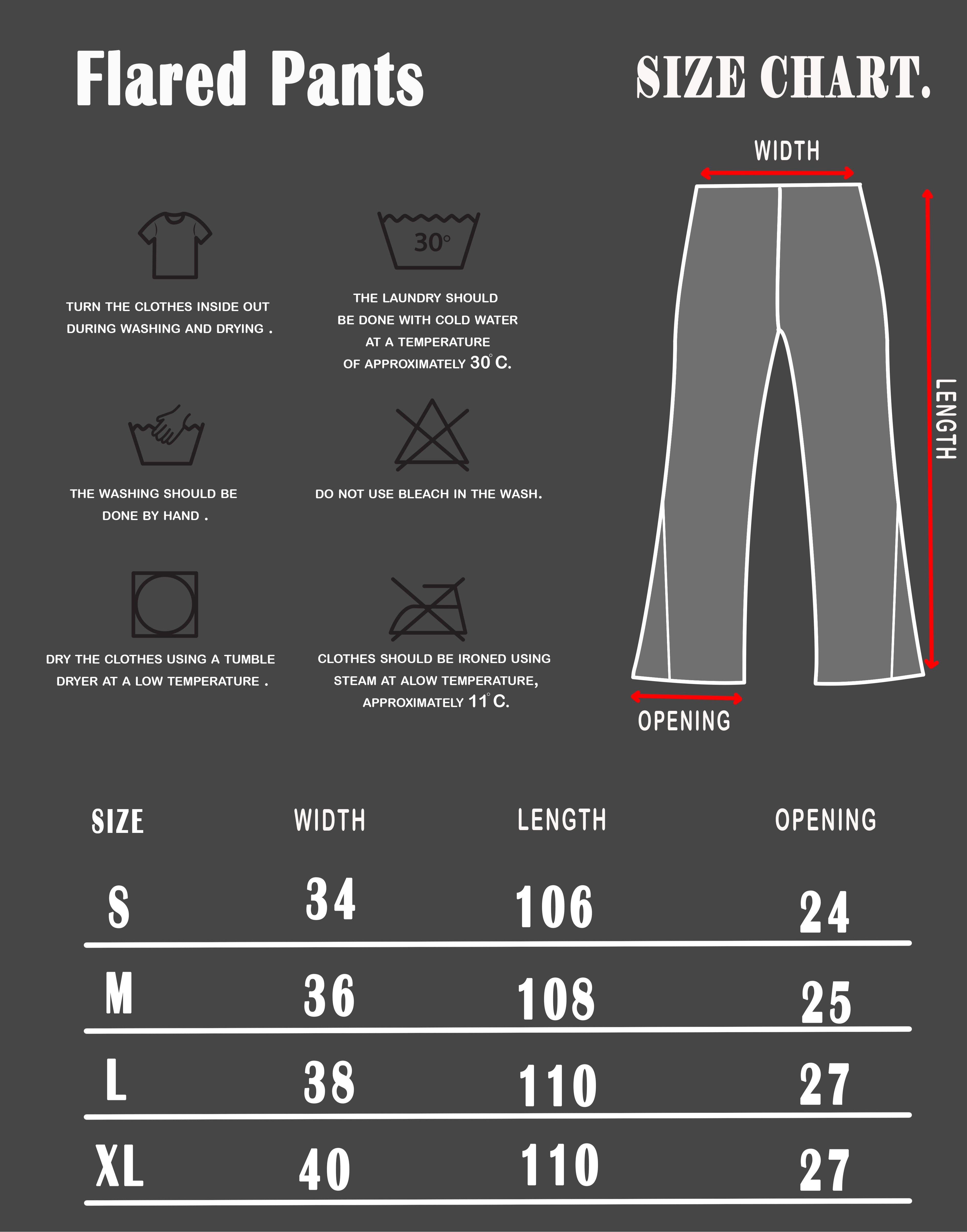 Flared pants in pink