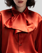 SATIN SHIRT WITH BOW
