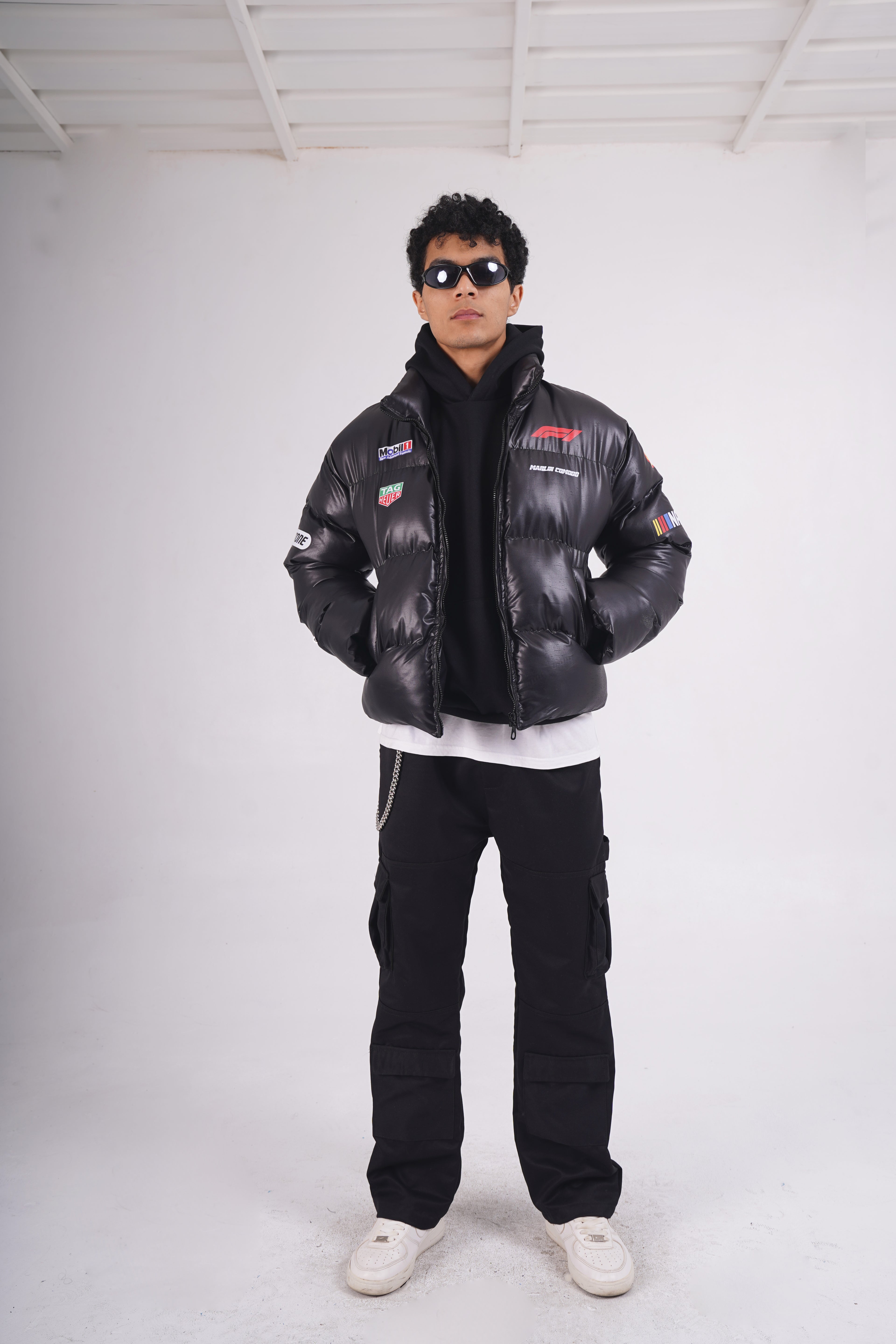 Cropped black Puffer jacket (turbo)