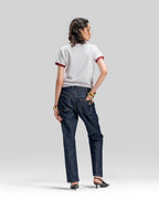 RINGER T-SHIRT BURGUNDY RIB