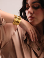 feather gold bracelet