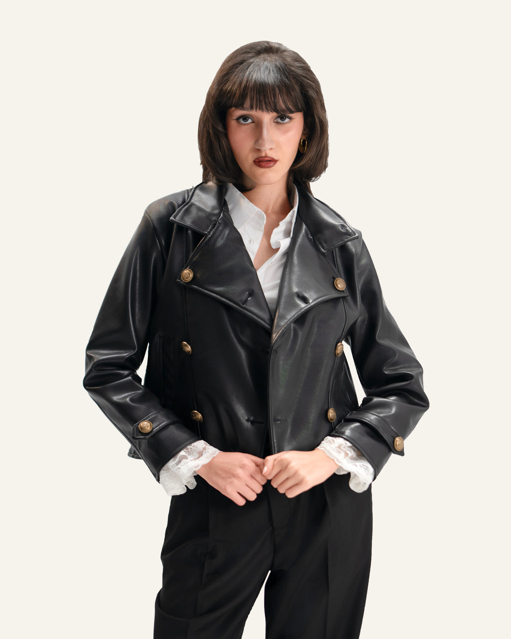 NAPOLEON LEATHER JACKET IN BLACK
