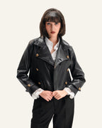 NAPOLEON LEATHER JACKET IN BLACK