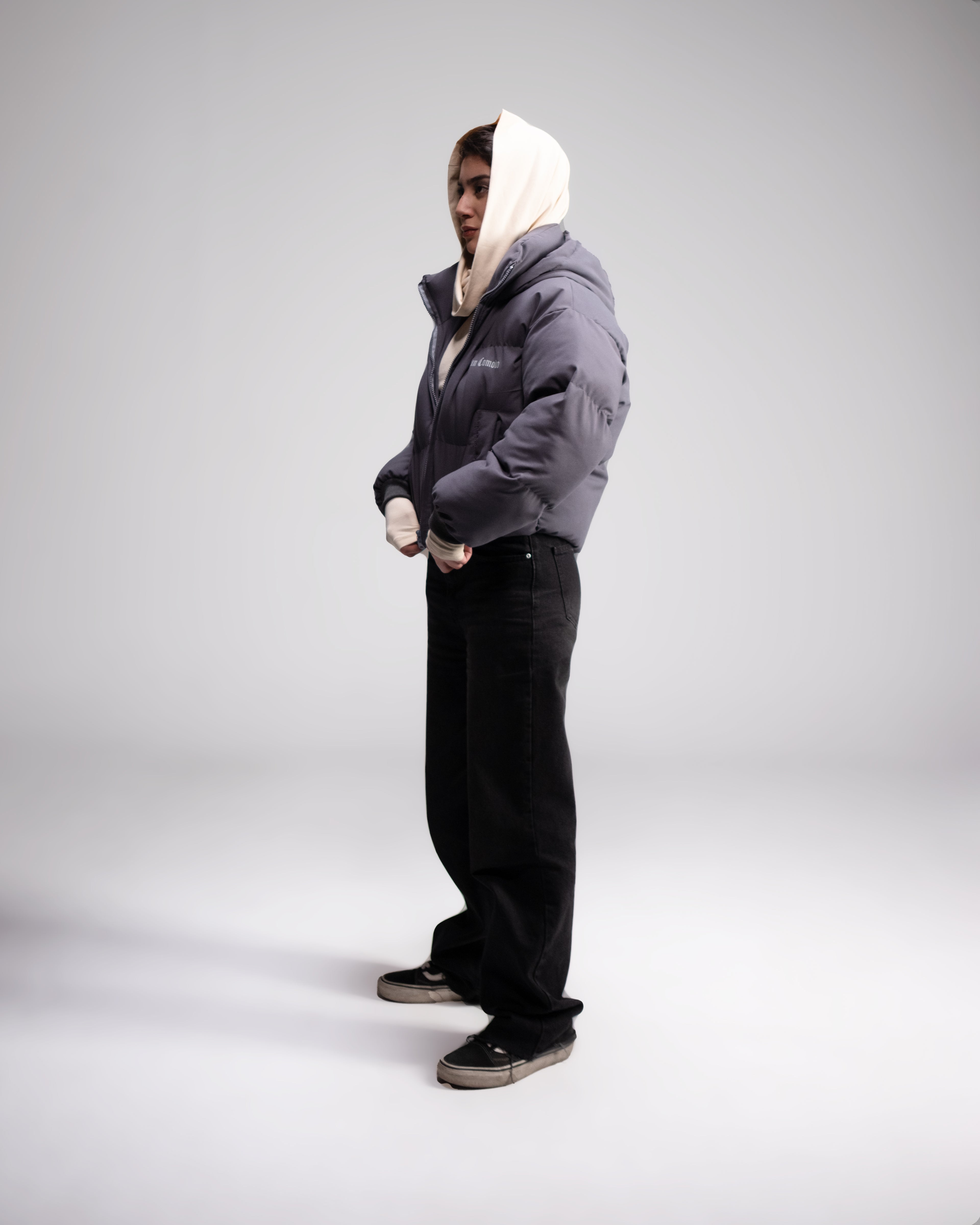 DOWN PUFFER JACKET IN GRAY