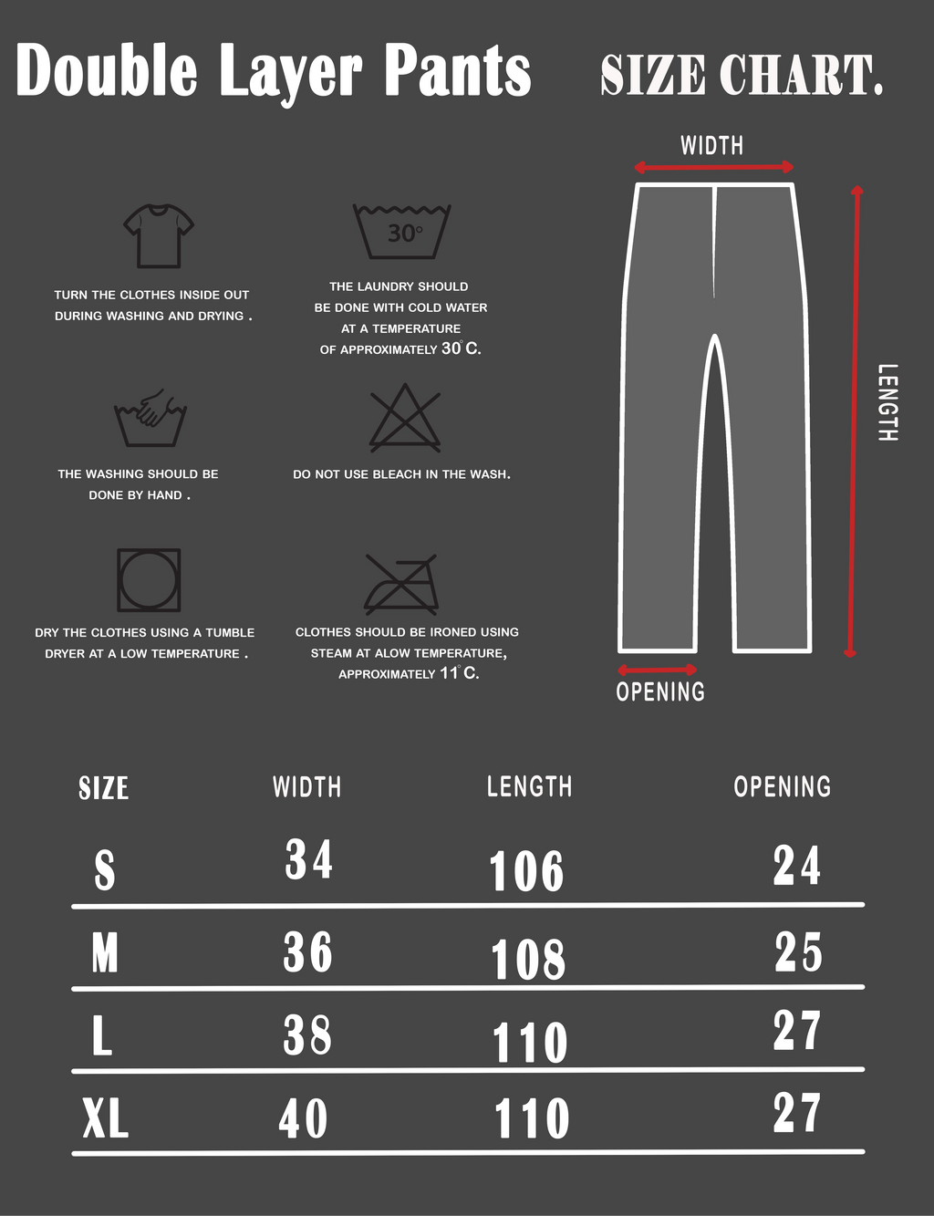 Double layer pants in black