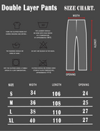 Double layer pants in black