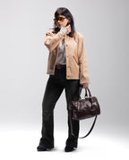 CROCODILE MEDIUM BAG IN BROWN