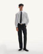 WHITE PLEATED SHIRT