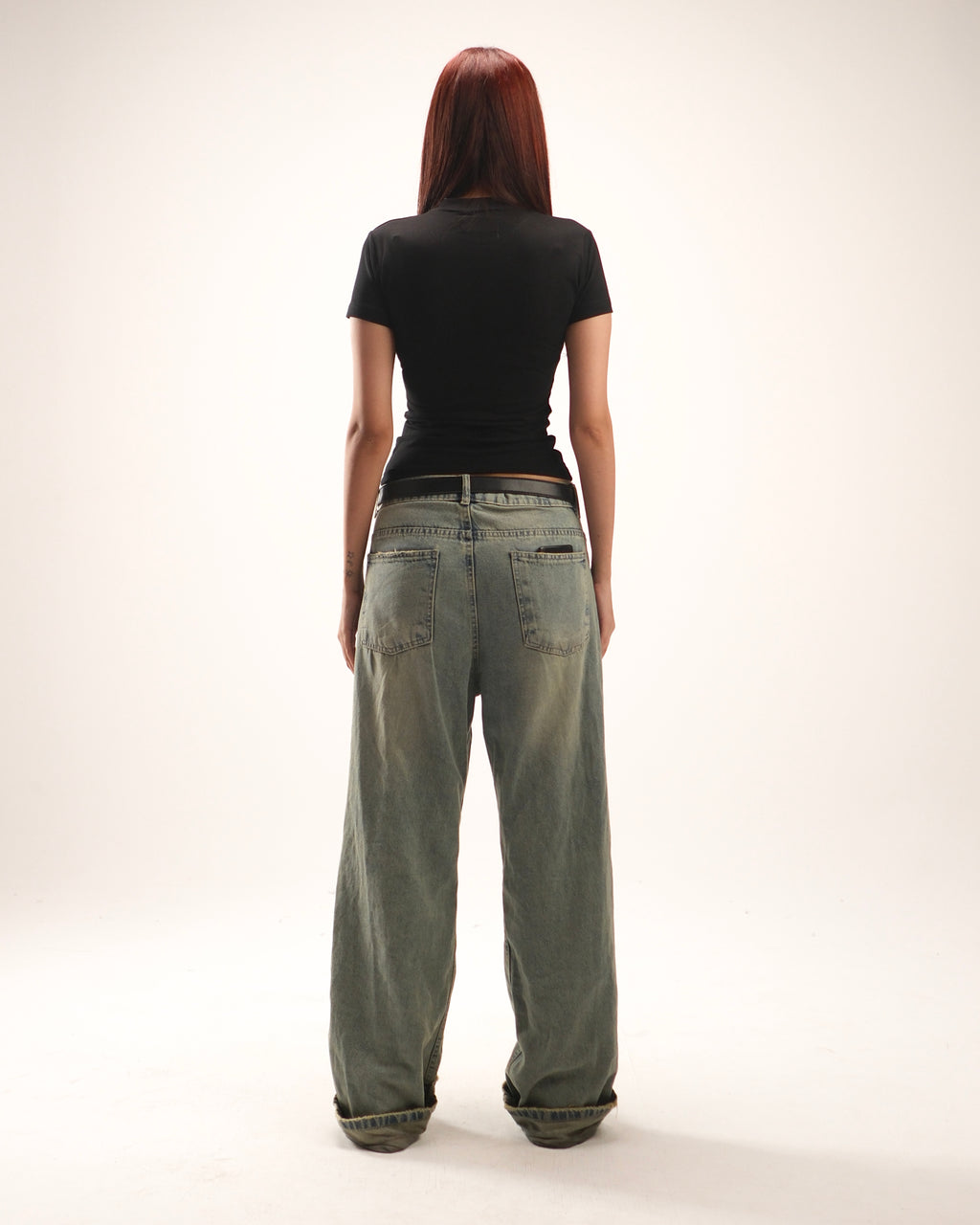 Printed Top in black