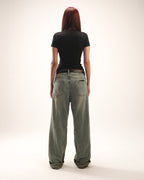 Printed Top in black