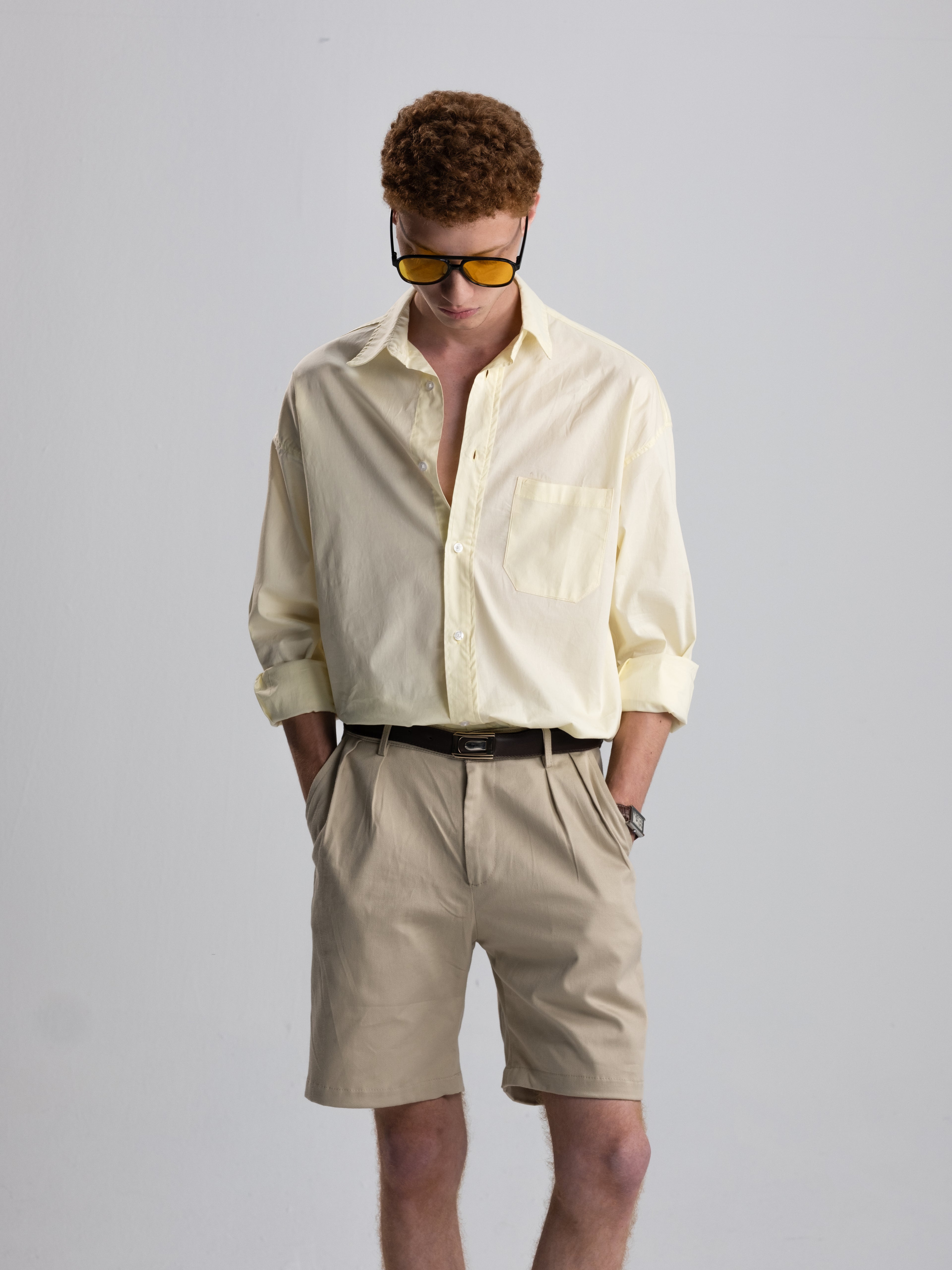 RELAXED SHIRT COTTON IN BABY YELLOW