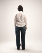 Satin Shirt in White