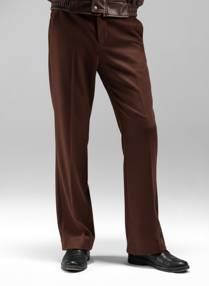 CHINO FLARED IN BROWN