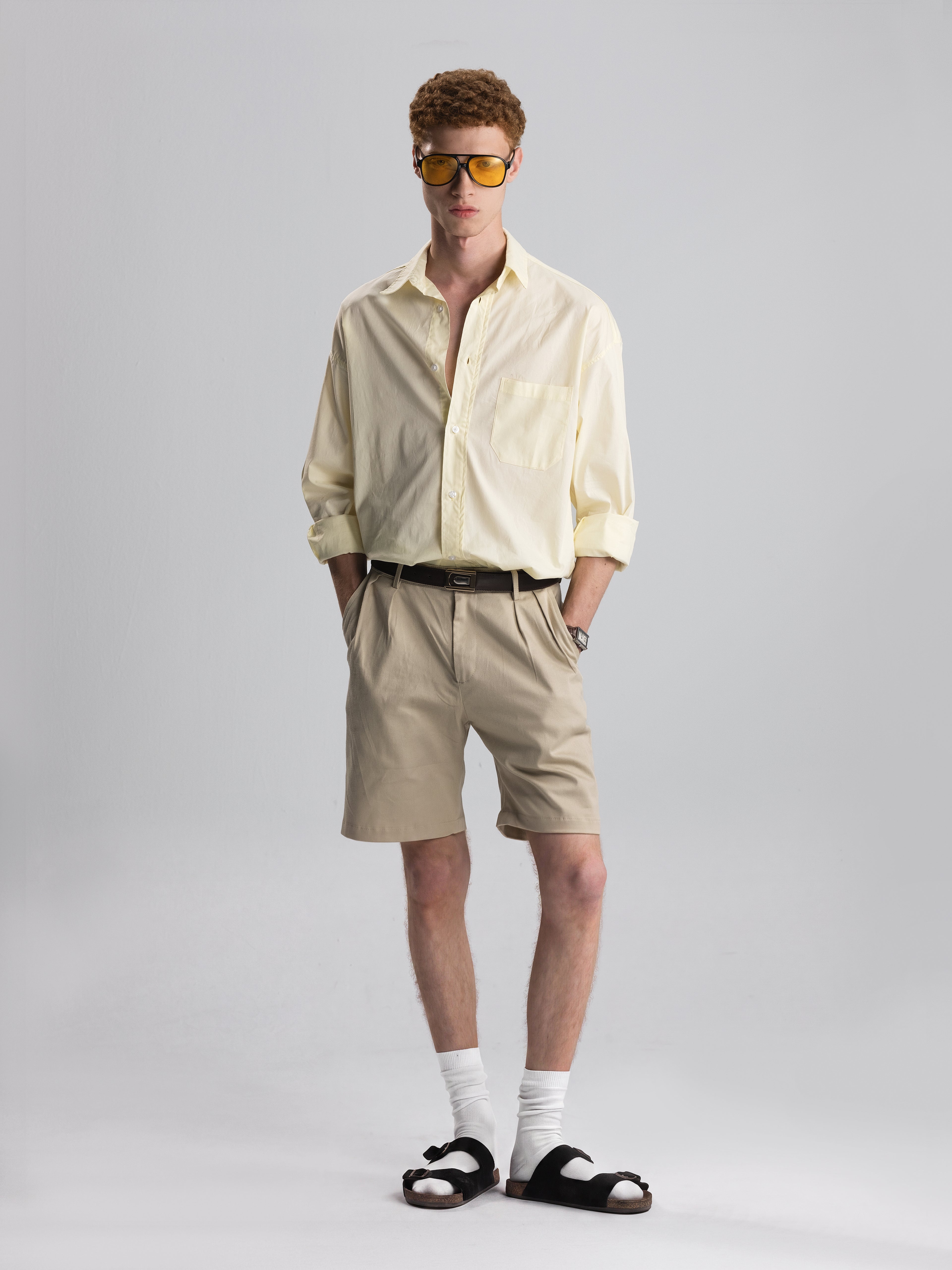 RELAXED SHIRT COTTON IN BABY YELLOW