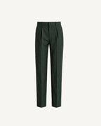 RELAXED TAILORED WITH PLEAT IN DARK OLIVE