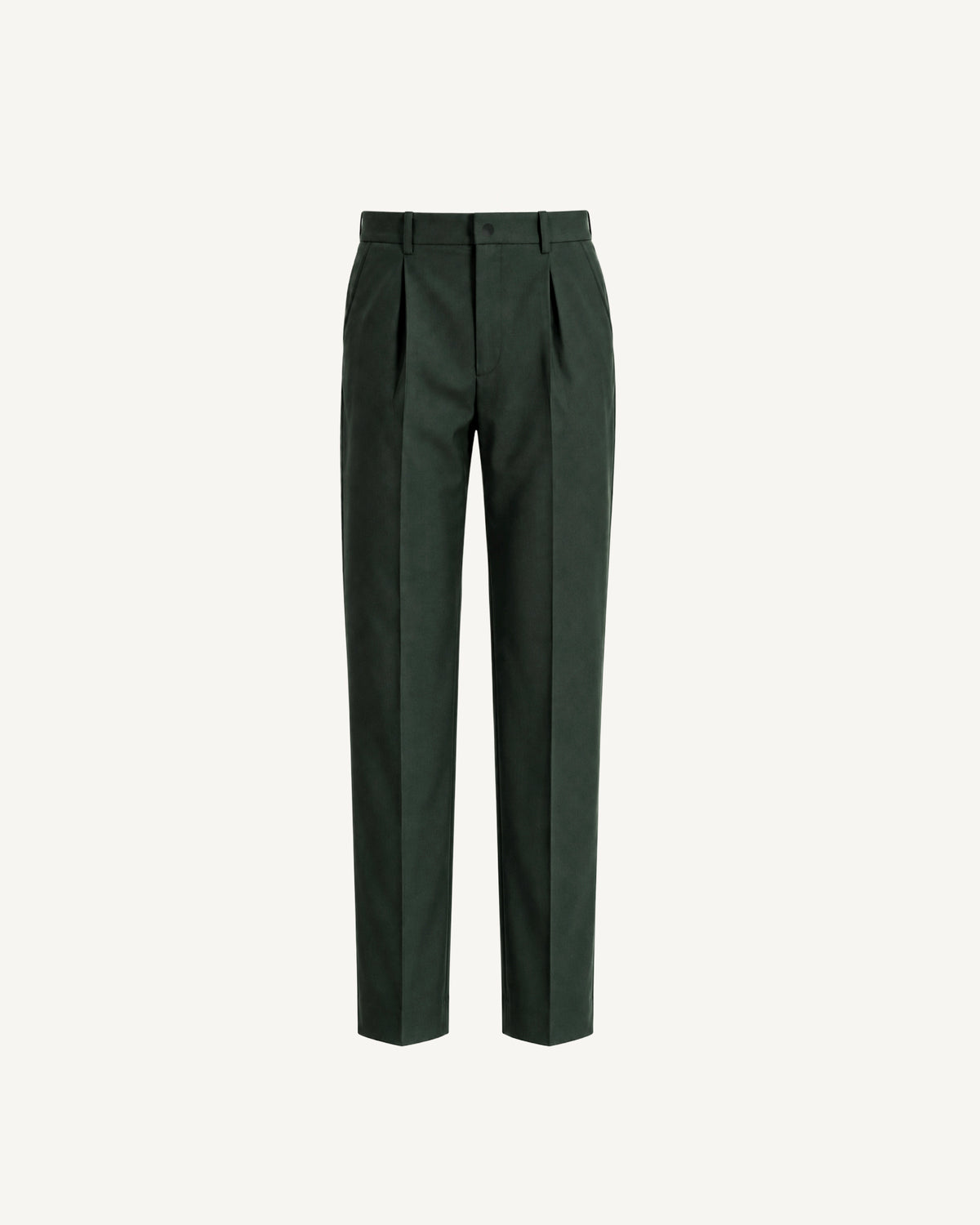 RELAXED TAILORED WITH PLEAT IN DARK OLIVE