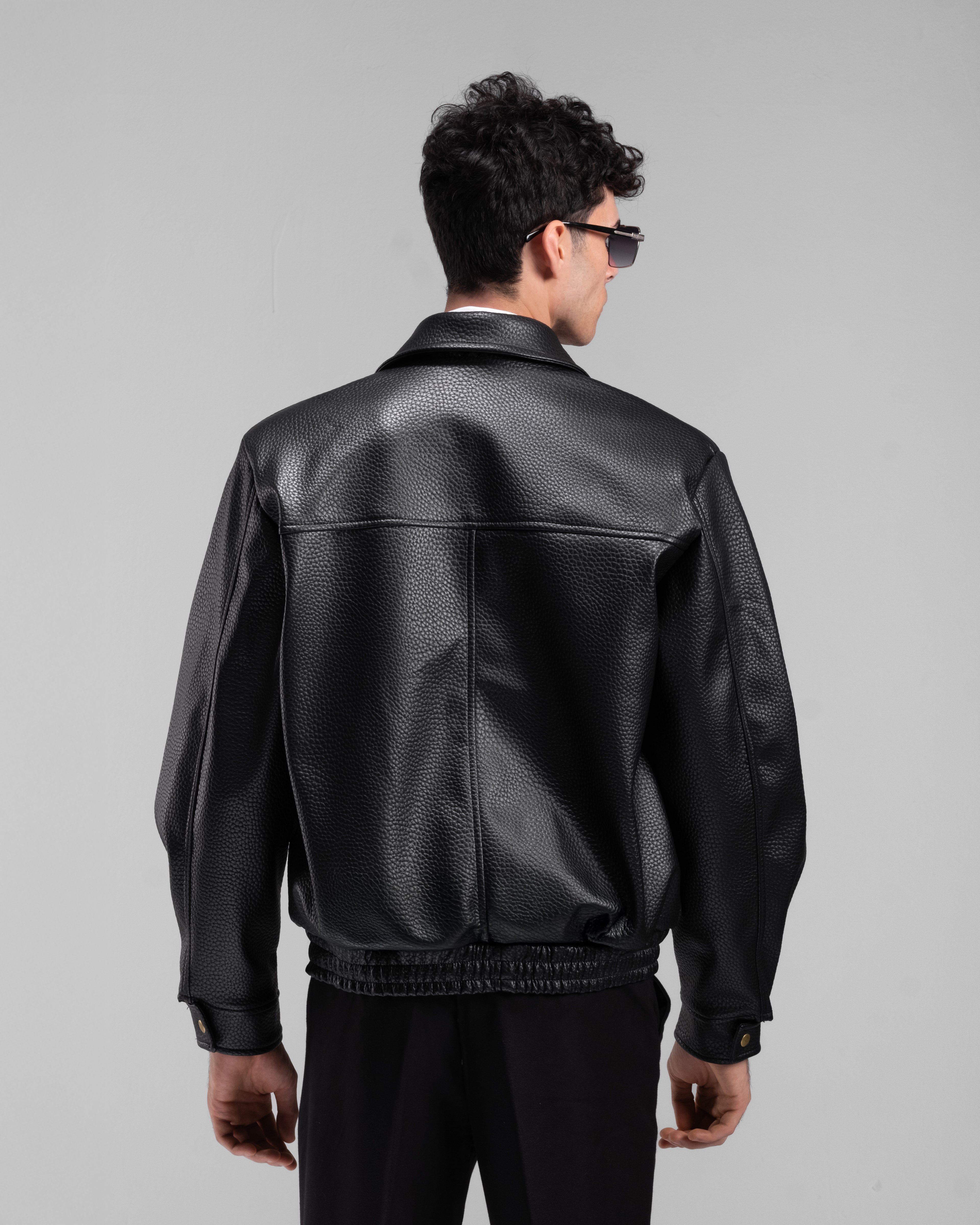 BOMBER JACKET IN BUBBLED BLACK