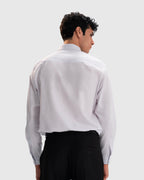 WHITE PLEATED SHIRT