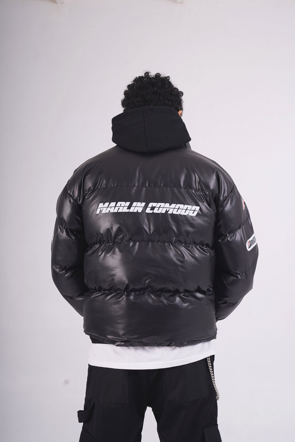 Cropped black Puffer jacket (turbo)