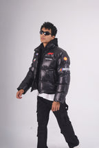 Cropped black Puffer jacket (turbo)