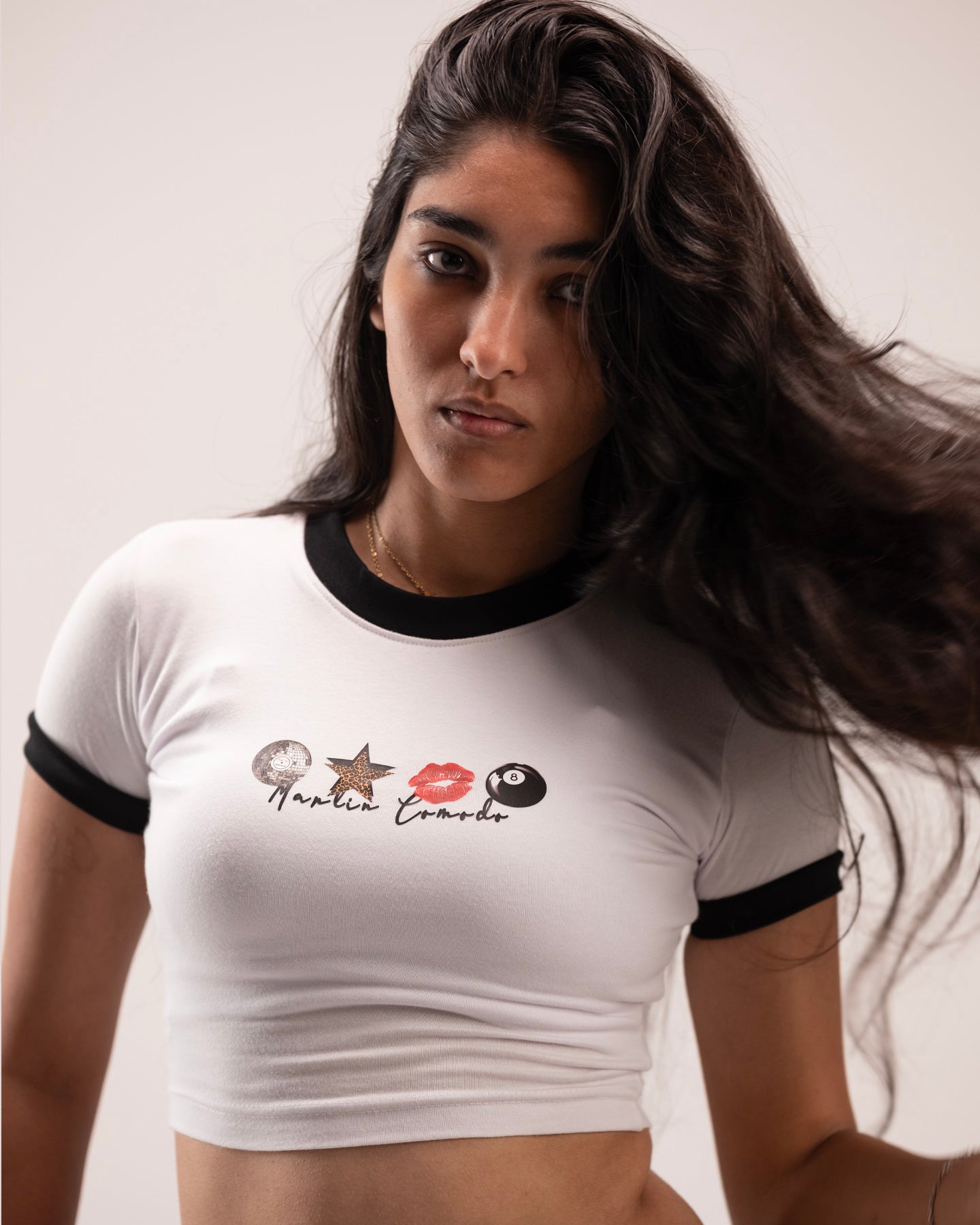 CropTop With Black Rib