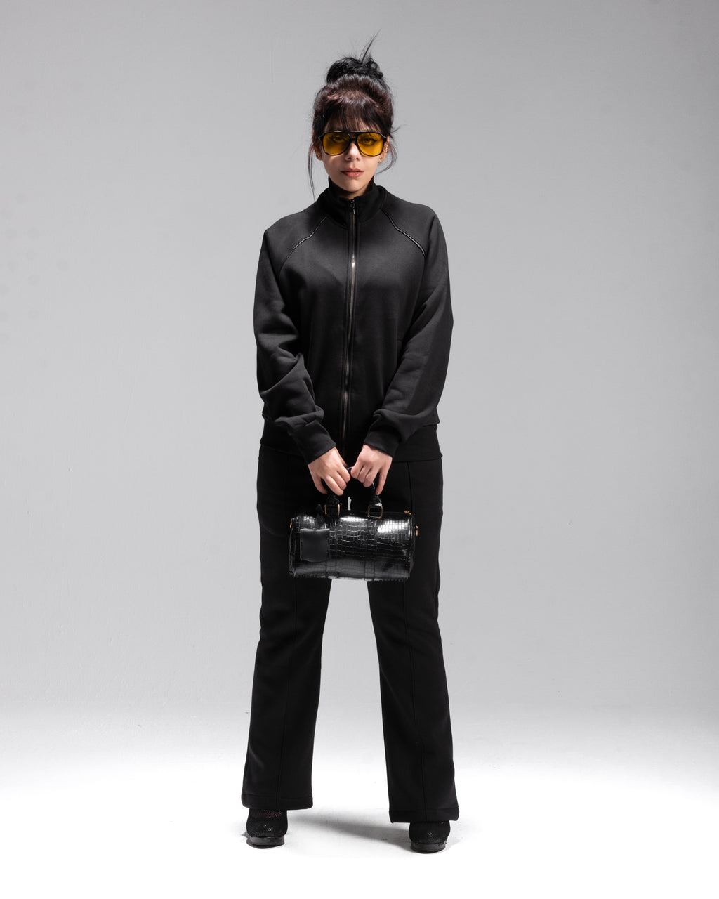 CROCODILE SMALL BAG IN BLACK