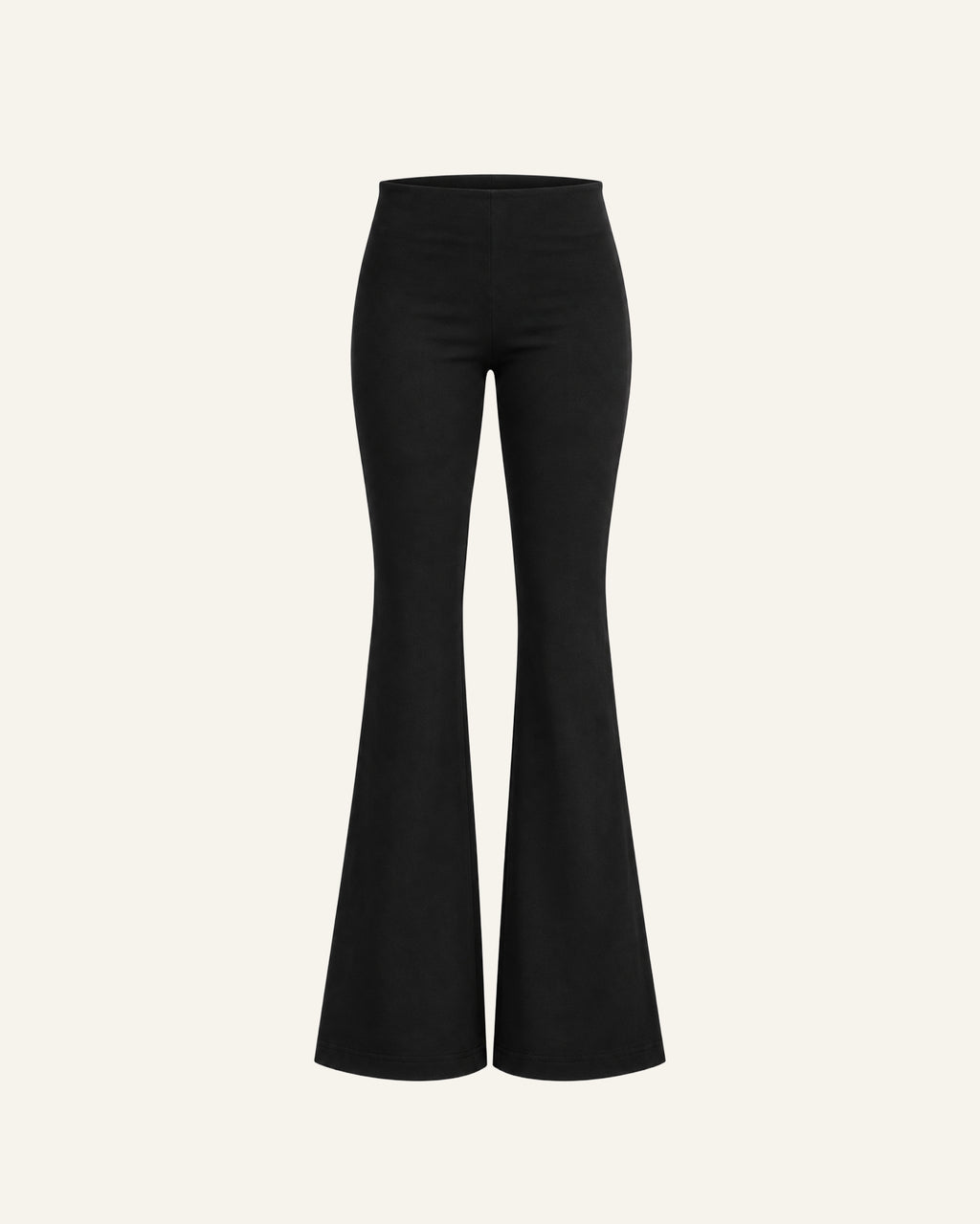 FLARED LEGGINGS PANTS IN BLACK