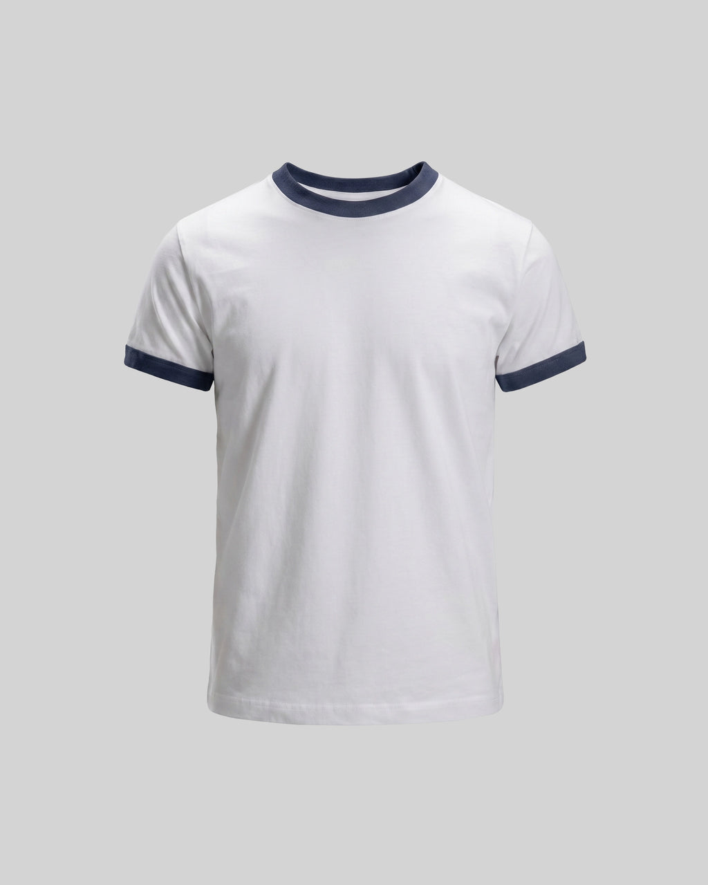 RINGER T-SHIRT NAVY RIB