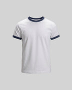 RINGER T-SHIRT NAVY RIB