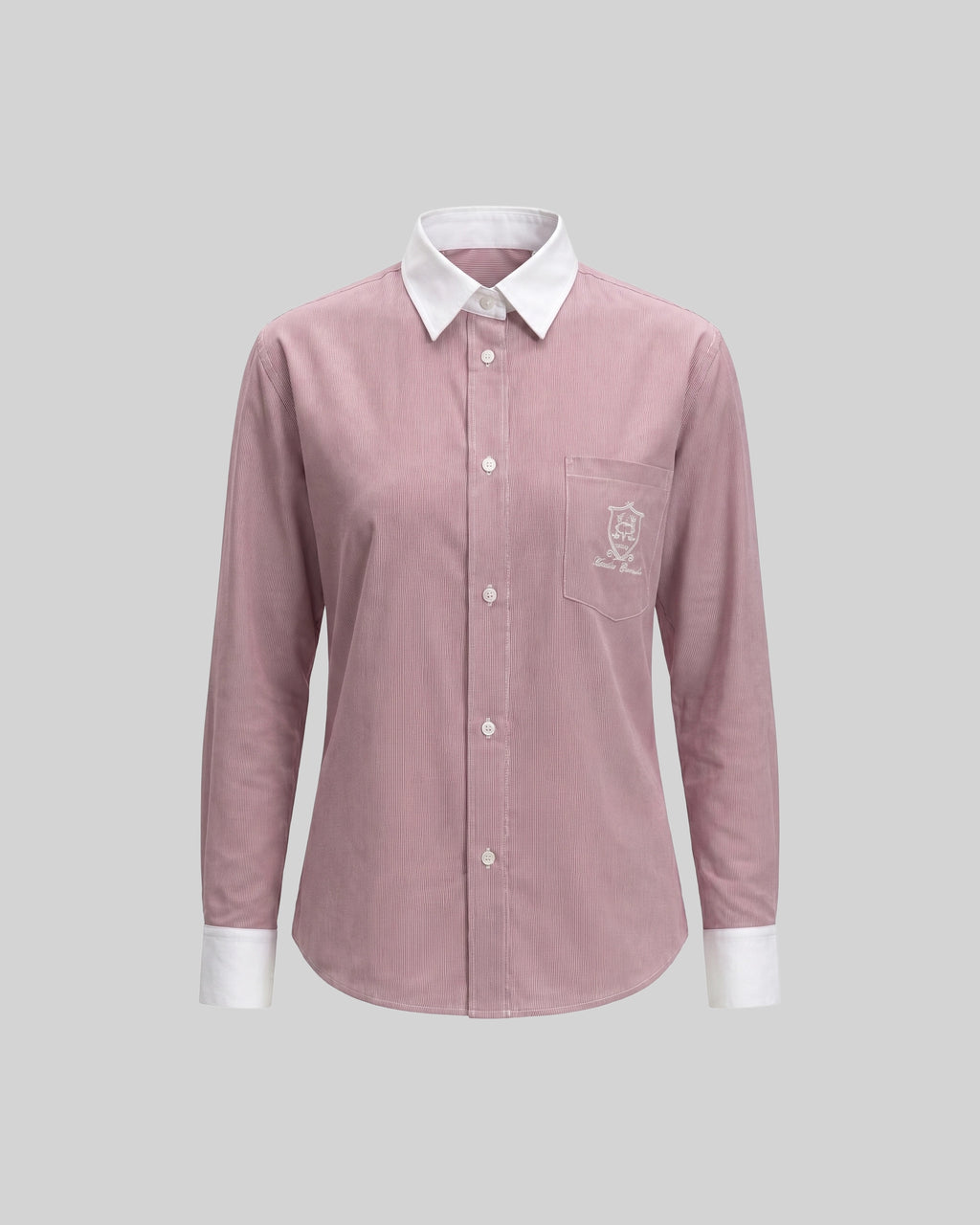 STRIPED COTTON SHIRT IN BURGUNDY
