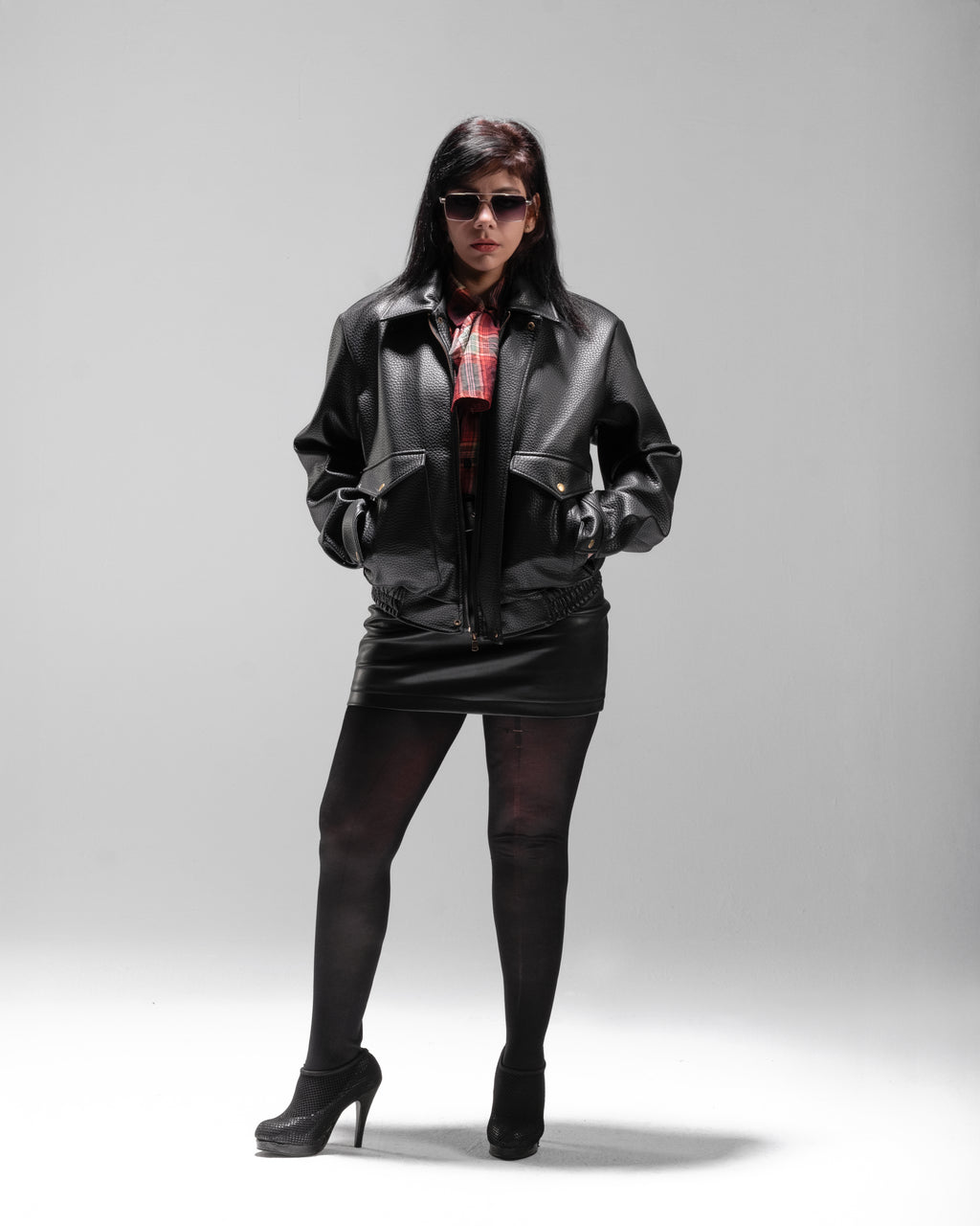 BOMBER JACKET IN BUBBLED BLACK