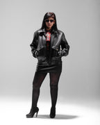 BOMBER JACKET IN BUBBLED BLACK