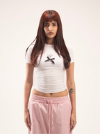 Printed Top in white