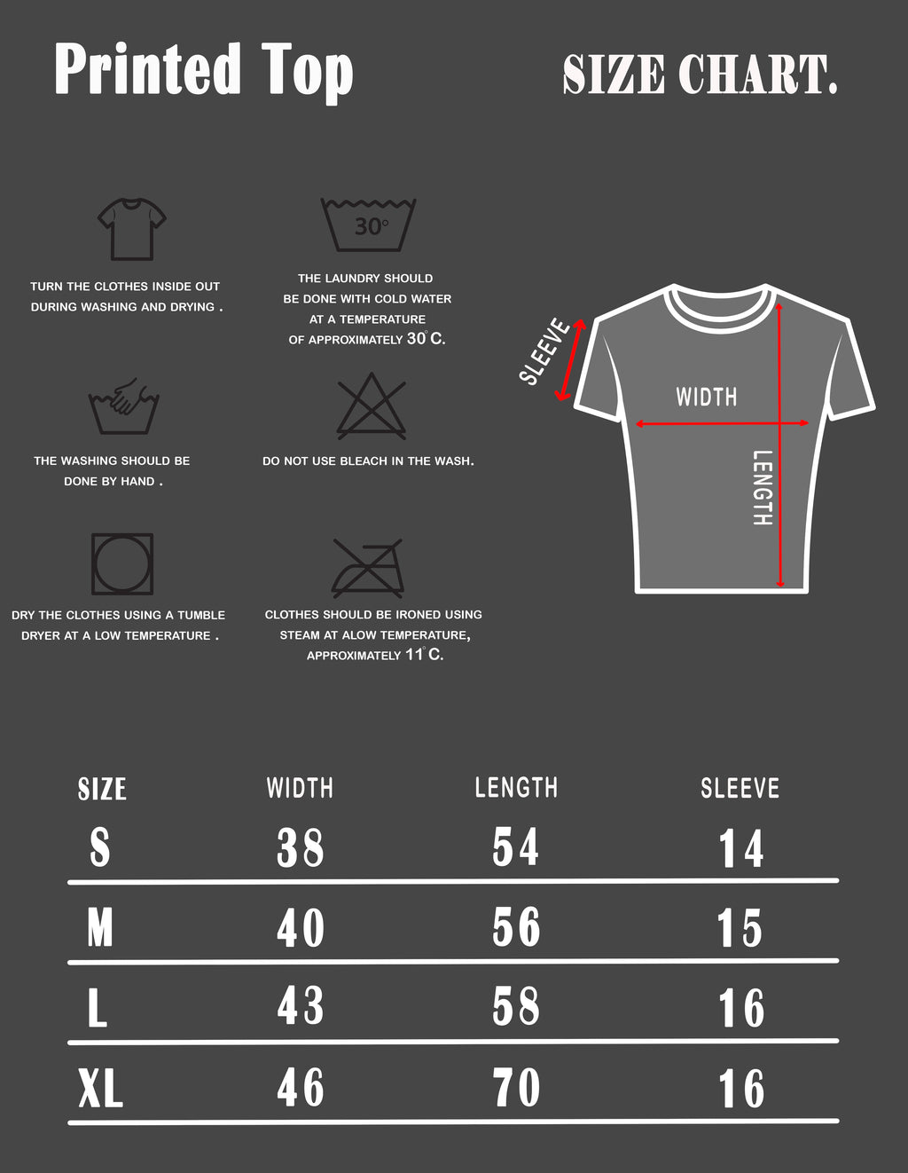 Printed Top in white