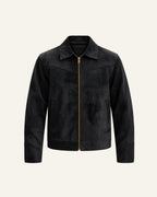 CASHMERE SUEDE JACKET IN BLACK