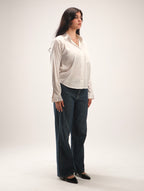 Satin Shirt in White