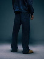 Washed wide-leg joggers