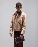 JACKET SUEDE IN BIEGE