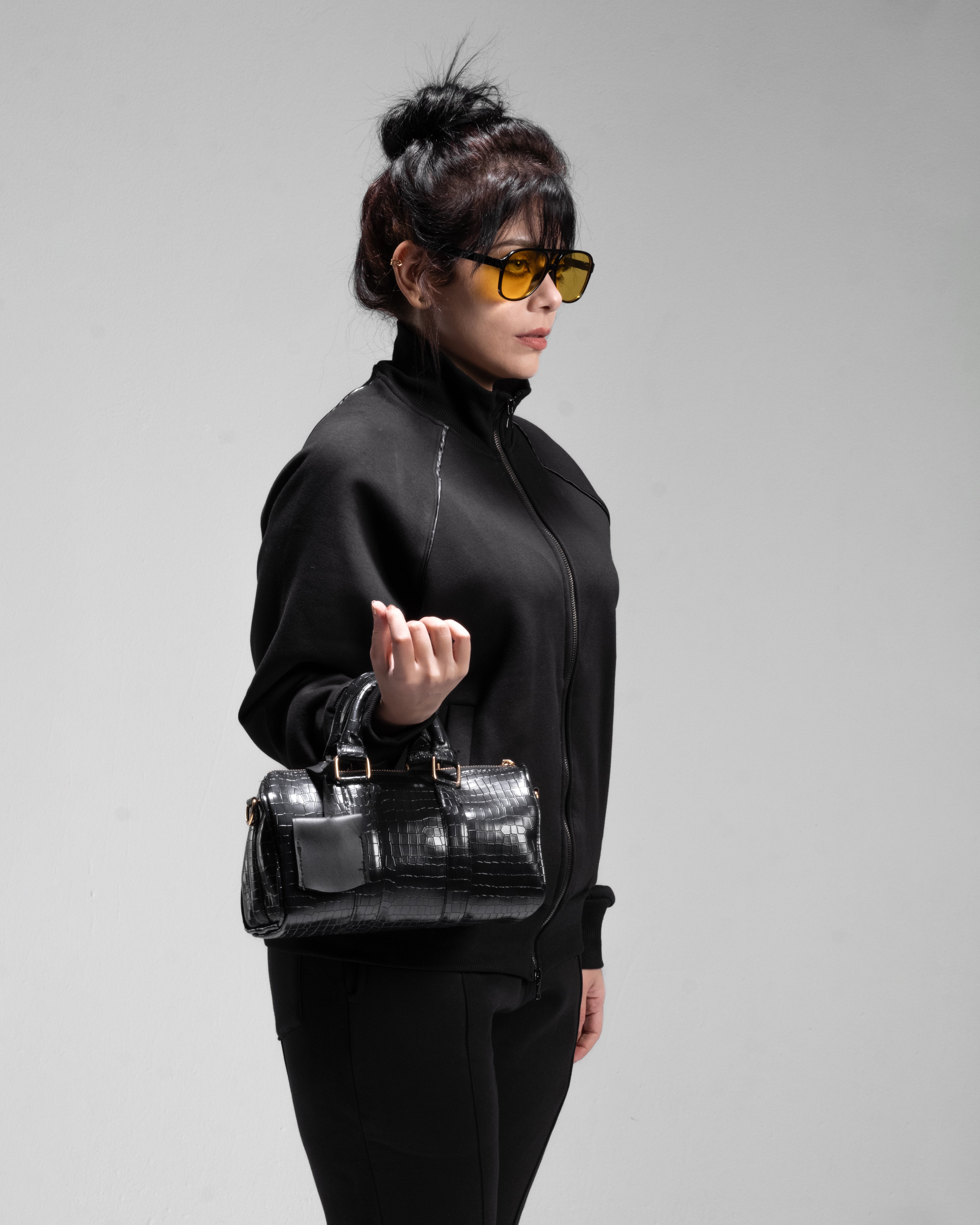 CROCODILE SMALL BAG IN BLACK