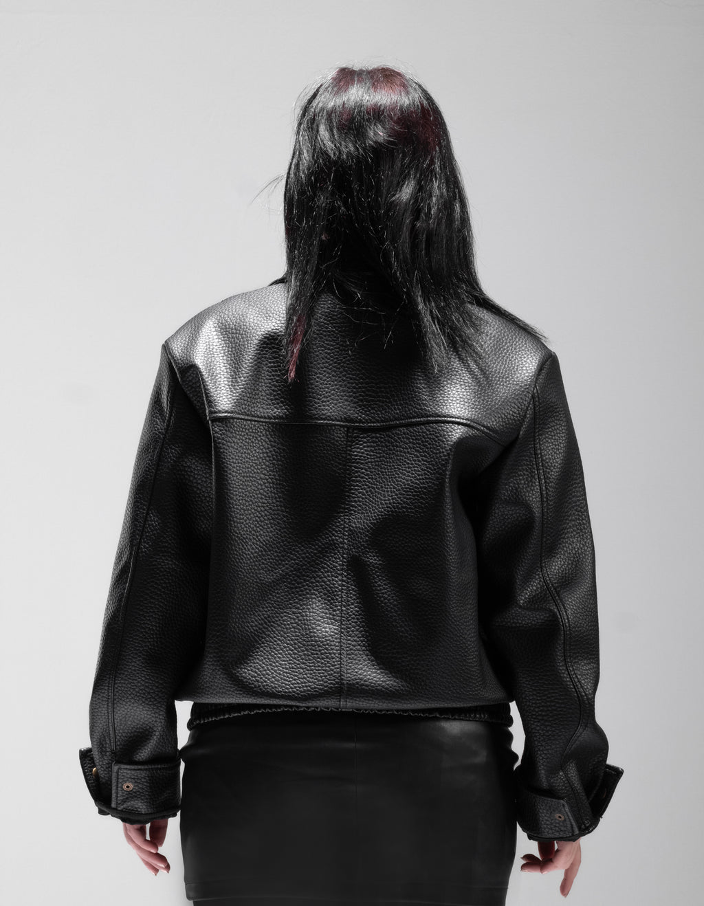 BOMBER JACKET IN BUBBLED BLACK