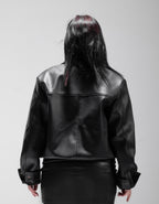 BOMBER JACKET IN BUBBLED BLACK