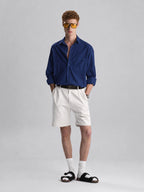 RELAXED SHIRT COTTON IN NAVY
