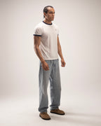 Ringer T-Shirt With Navy Rib